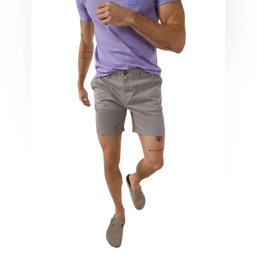Chubbies The Silver Linings Originals Stretch 7”Short Gray Sz L Elastic Waist